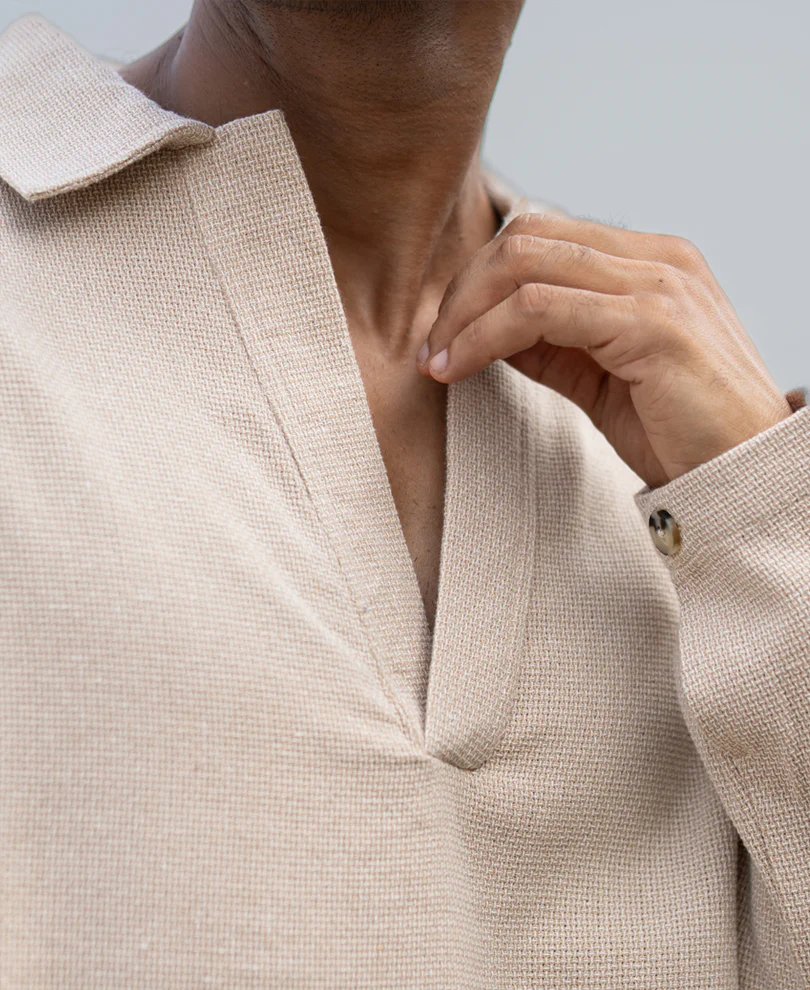 Beige Structured Cord Set - Image 4