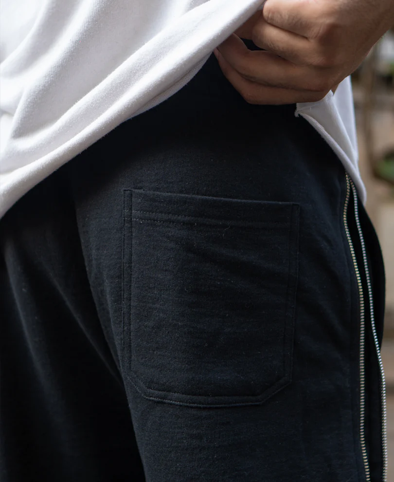 Black Trackpant With Side Zipper - Image 6