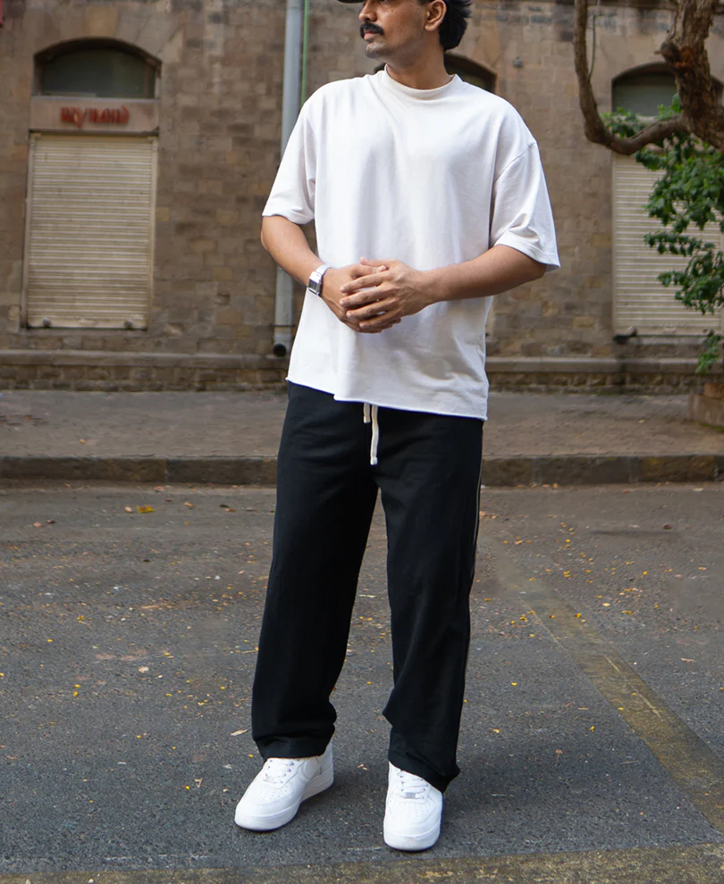 Black Trackpant With Side Zipper - Image 7