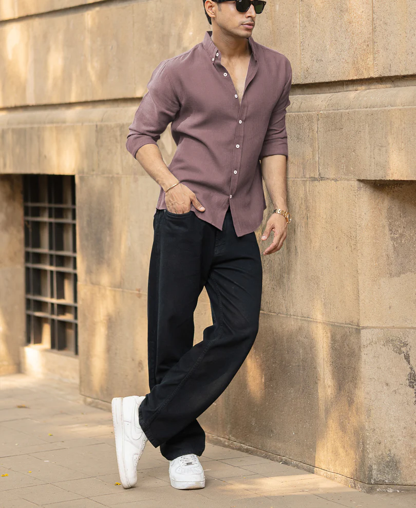 Twilight Mauve Linen Shirt - Image 5