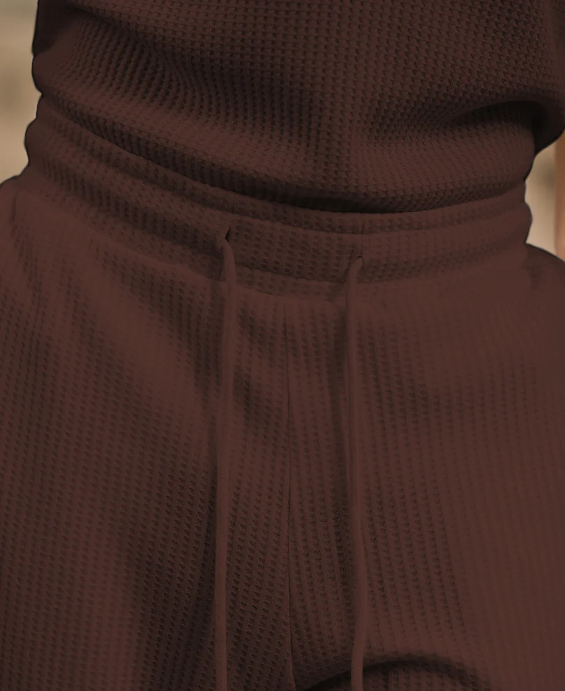 Coffee Structured Knit Cord Set - Image 3