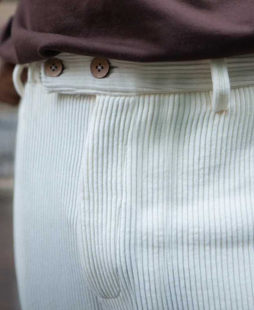 Cream Regular Fit Knitted Pant - Image 3