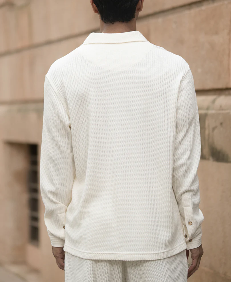 Cream Structured Knit Cord Set - Image 6