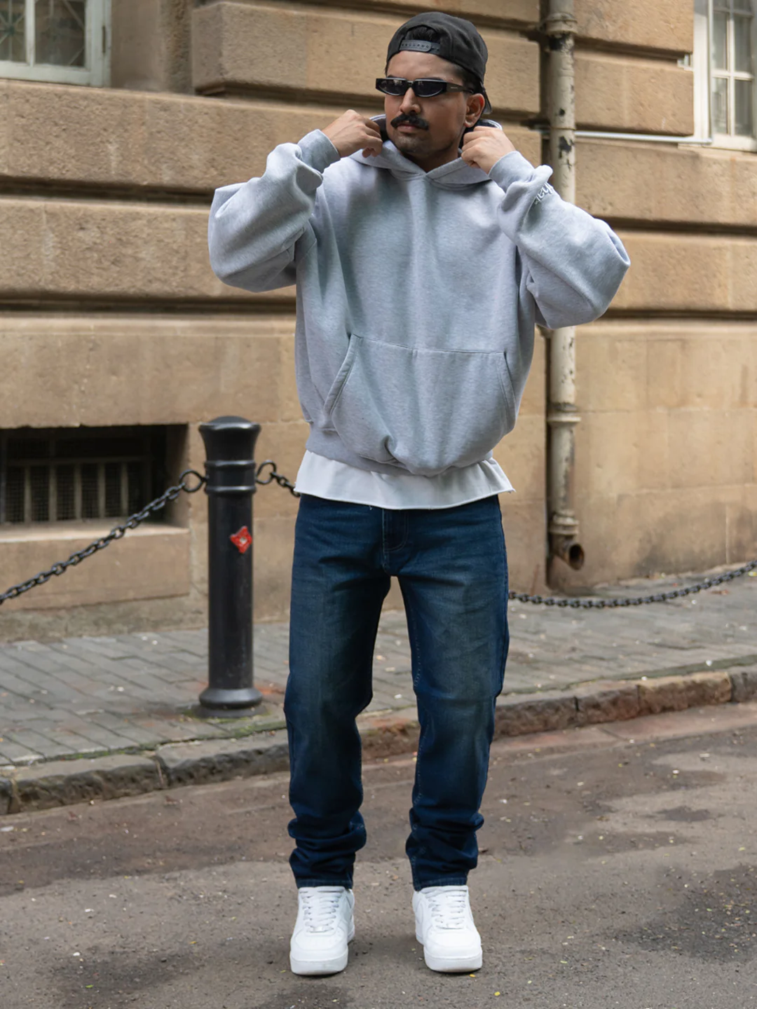 Dark Blue Washed Regular Fit Jeans - Image 7