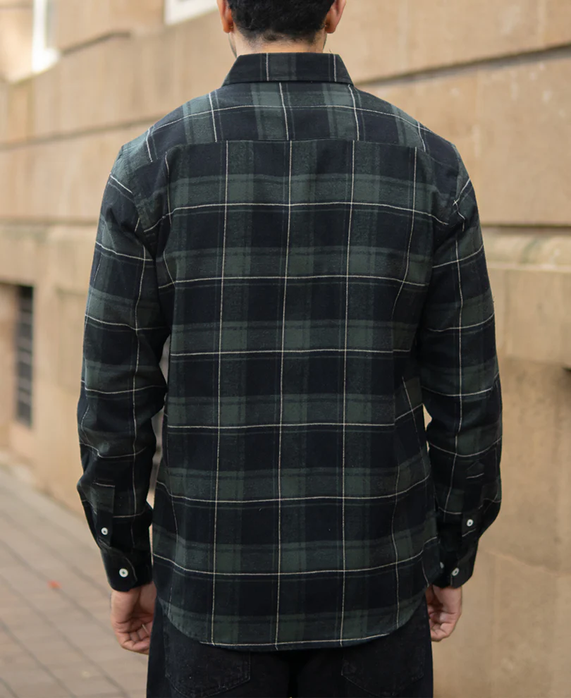 Dark Green Checks Lightweight Shirt - Image 5