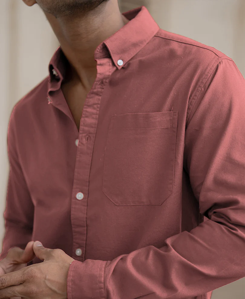 Dusty Rose Lightweight Cotton Shirt - Image 4