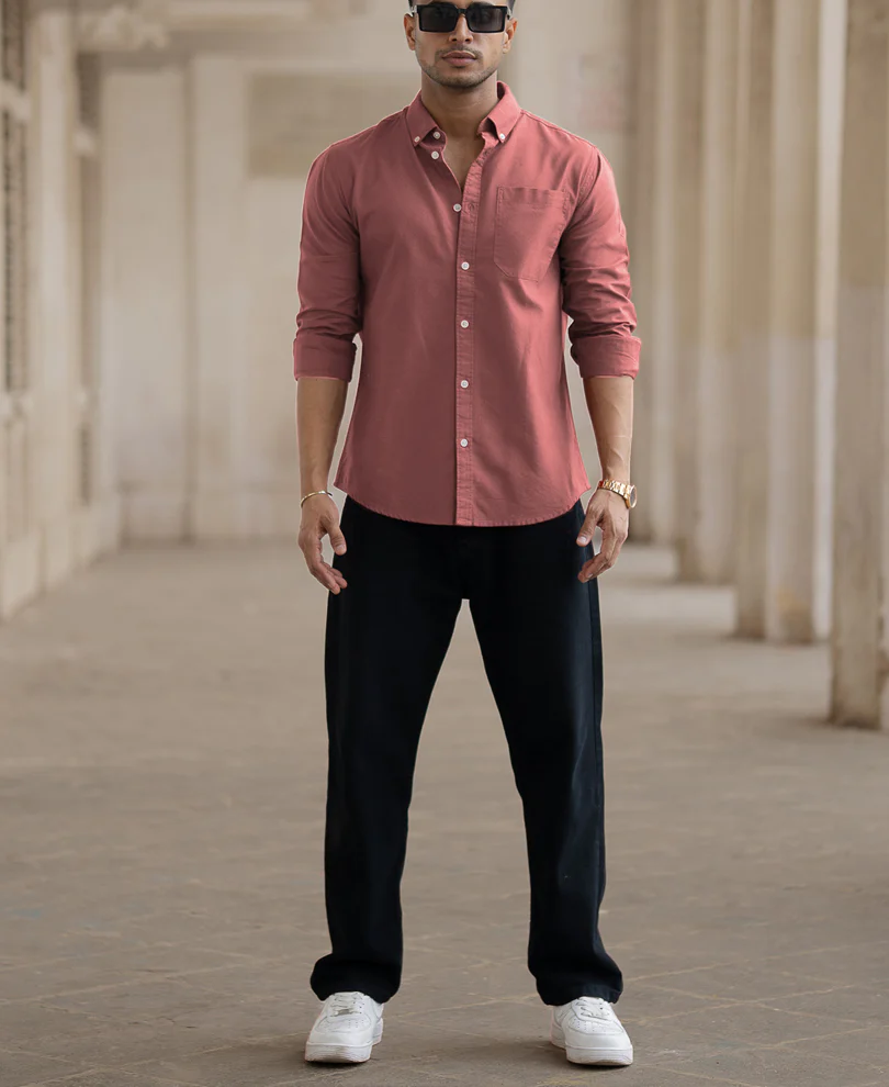 Dusty Rose Lightweight Cotton Shirt - Image 6