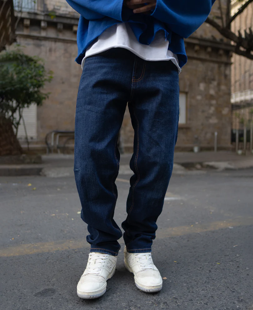 Indigo Regular Fit Denim Jeans - Image 4