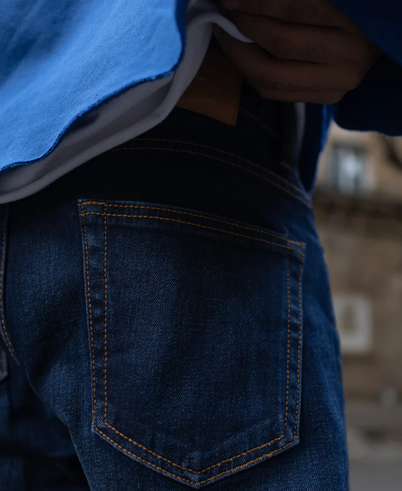 Indigo Regular Fit Denim Jeans - Image 5