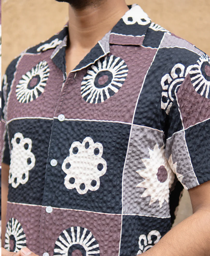 Multicolour Structure Print Shirt - Image 4
