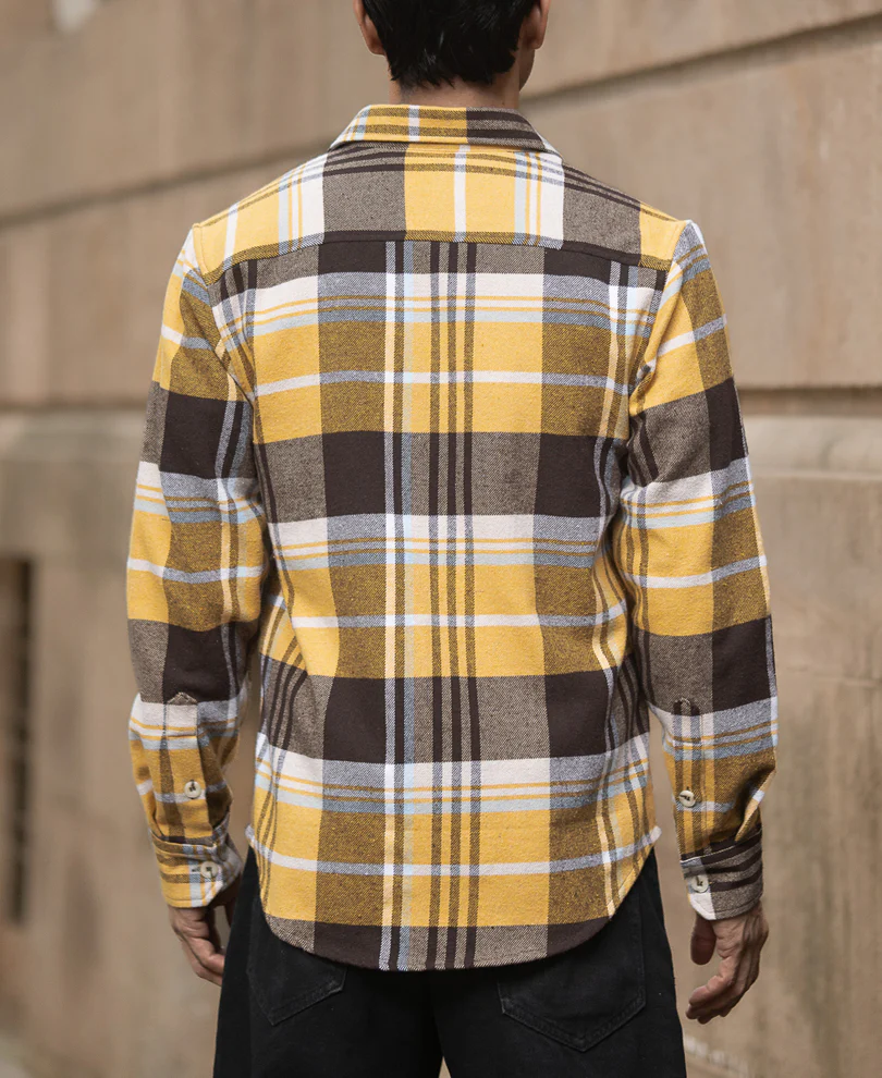 Mustard Checks Shirt With Pockets - Image 6