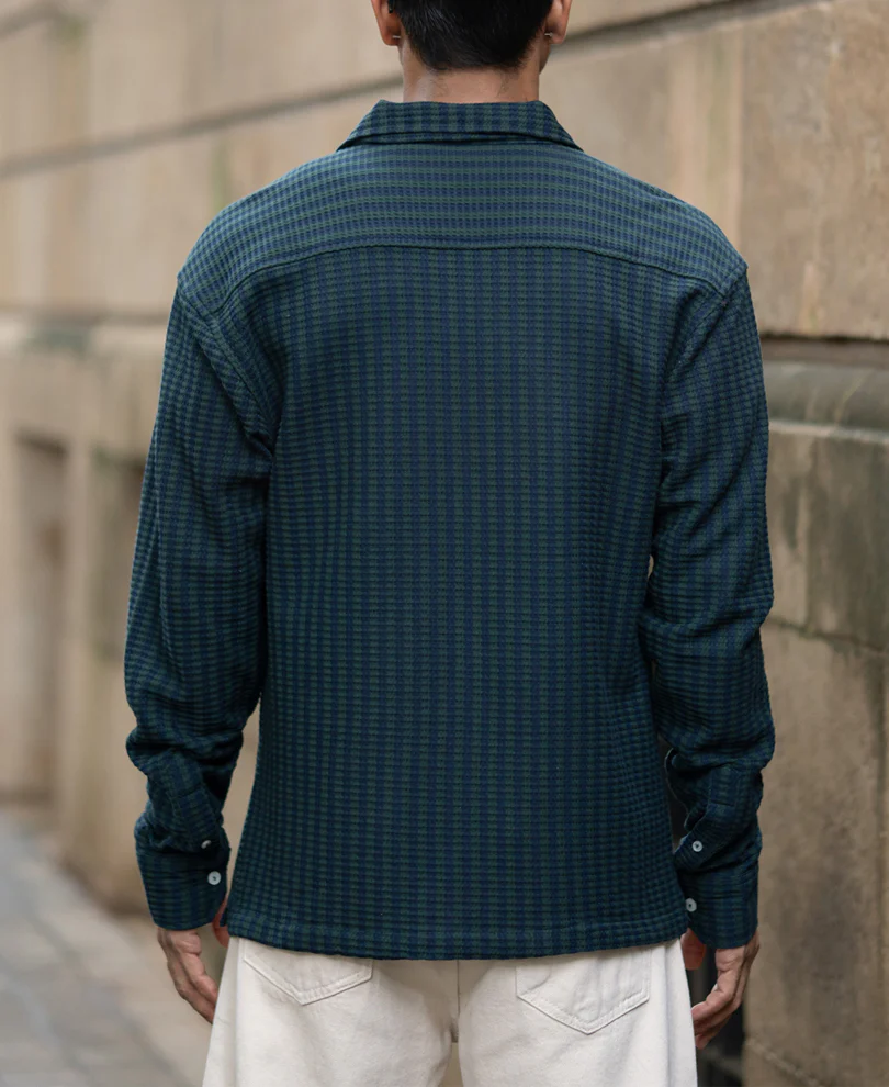 Navy And Pine Stripe Shirt - Image 6