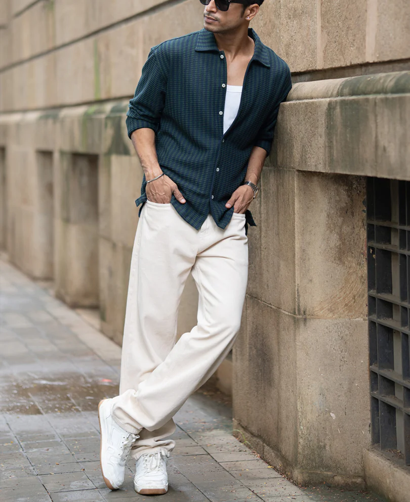 Navy And Pine Stripe Shirt - Image 7