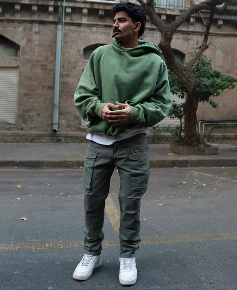 Olive Regular Fit Cargo Pant - Image 6