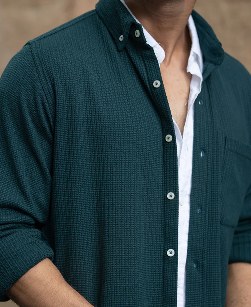 Pine Structured Knit Shirt - Image 4