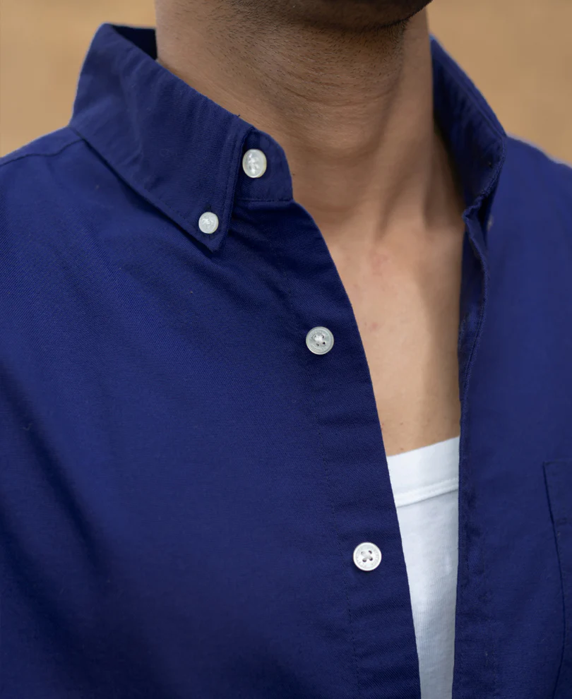 Royal Blue Oxford Shirt - Image 3