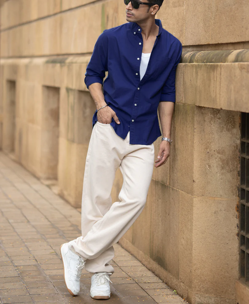 Royal Blue Oxford Shirt - Image 6