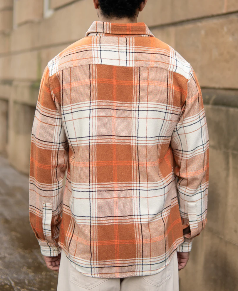 Rust Structured Checked Shirt - Image 5