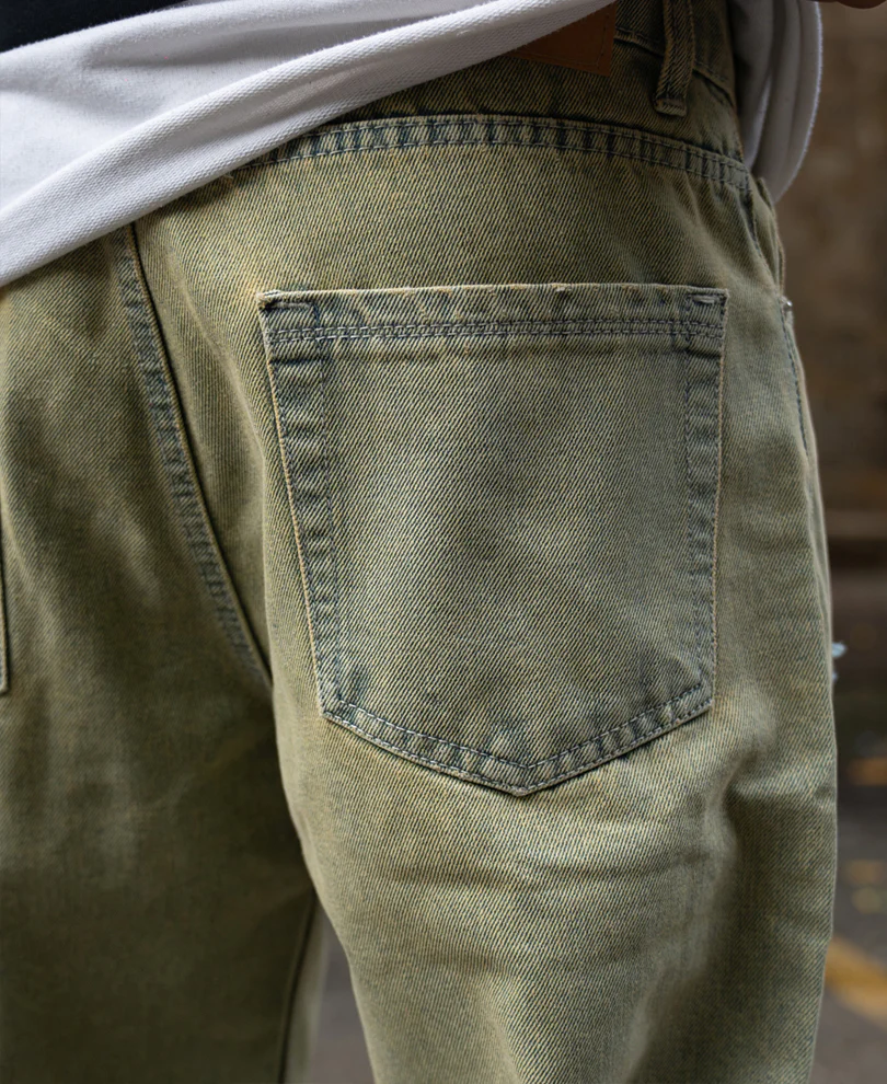 Tinted Blue Distressed Jeans - Image 6